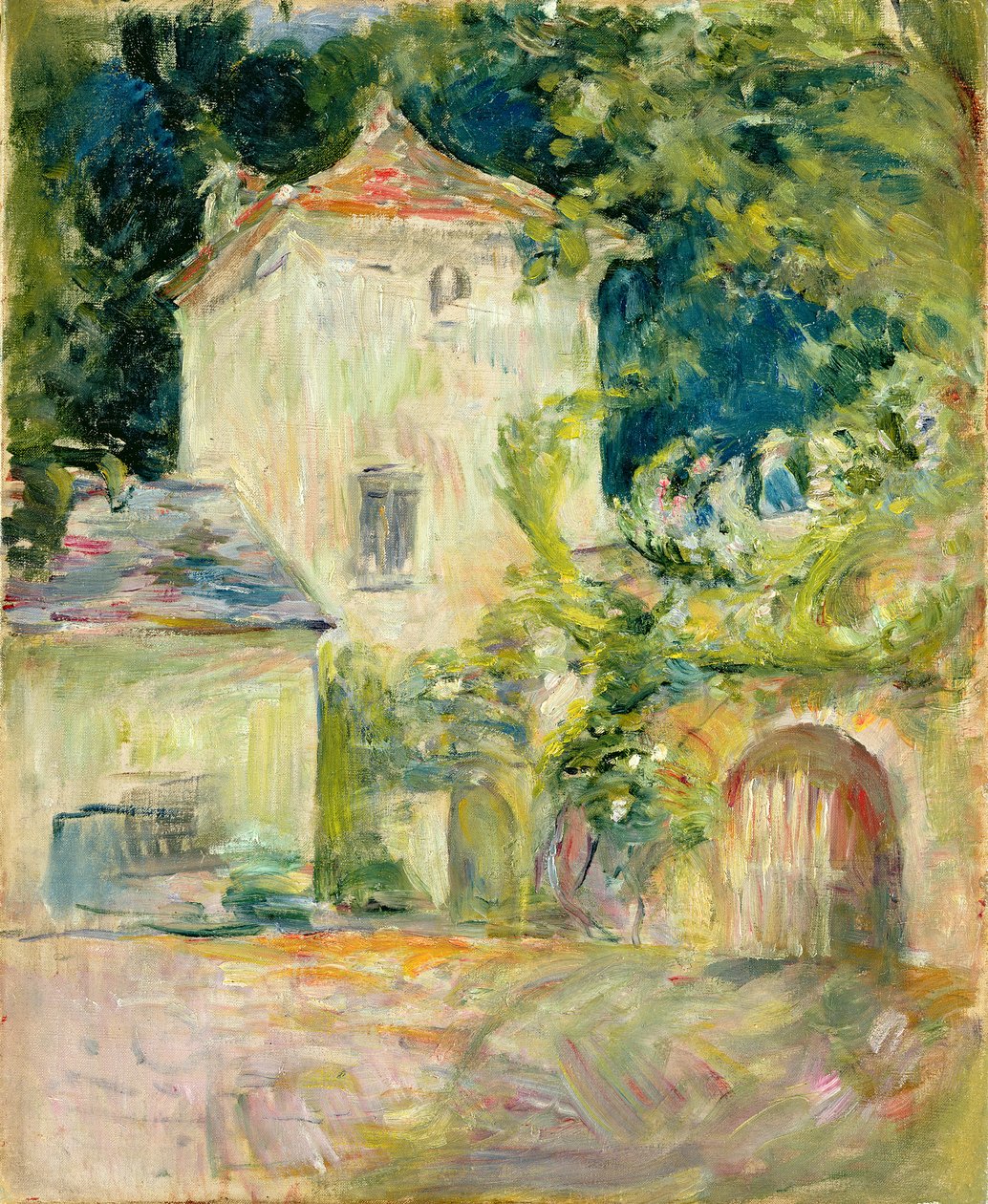 Dueloft på Chateau du Mesnil, Juziers, 1892 af Berthe Morisot