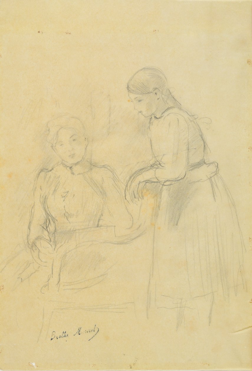 Portræt af Alice Gamby og Julie Manet, 1889 af Berthe Morisot