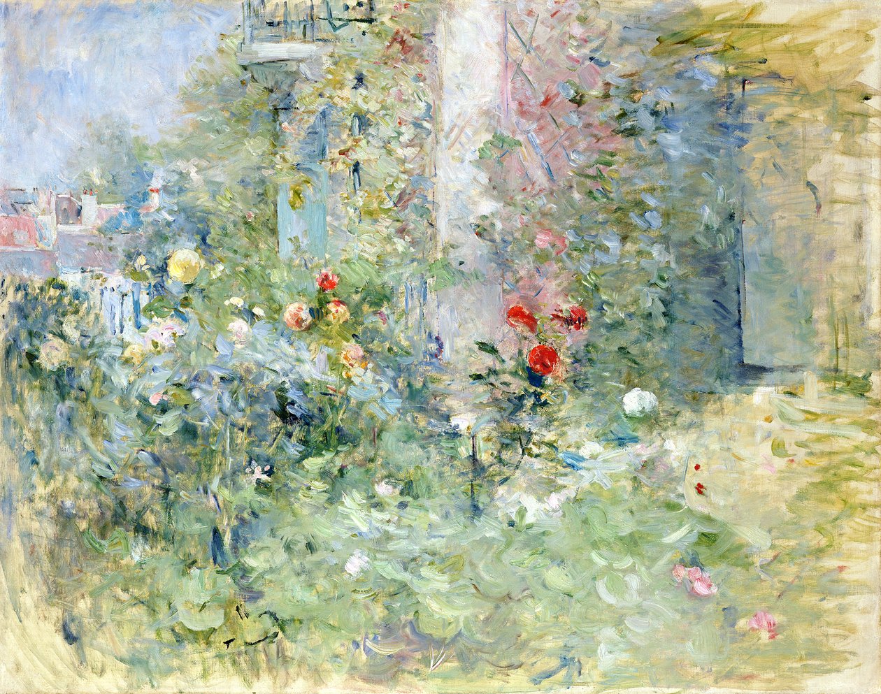 Haven i Bougival, 1884 af Berthe Morisot