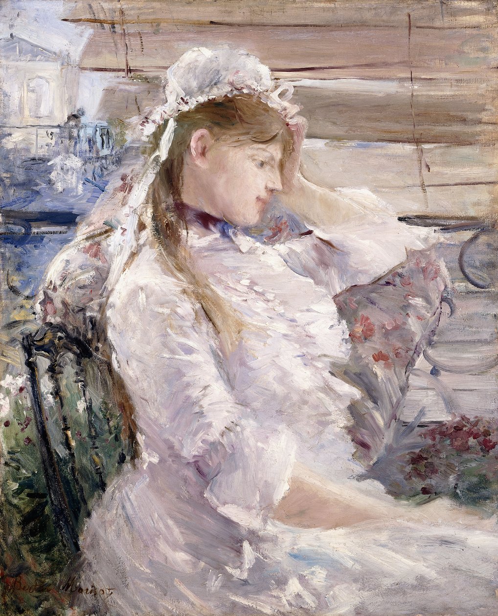 Behind the Blinds, 1879 af Berthe Morisot
