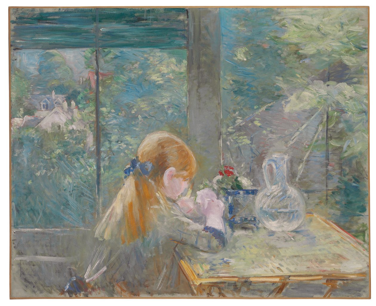 På verandaen, 1884 af Berthe Morisot