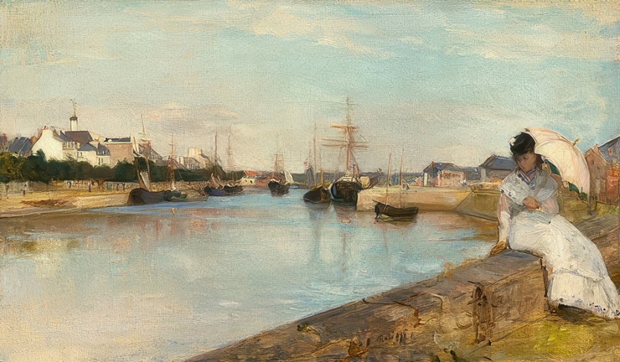 Havnen i Lorient. 1869 af Berthe Morisot