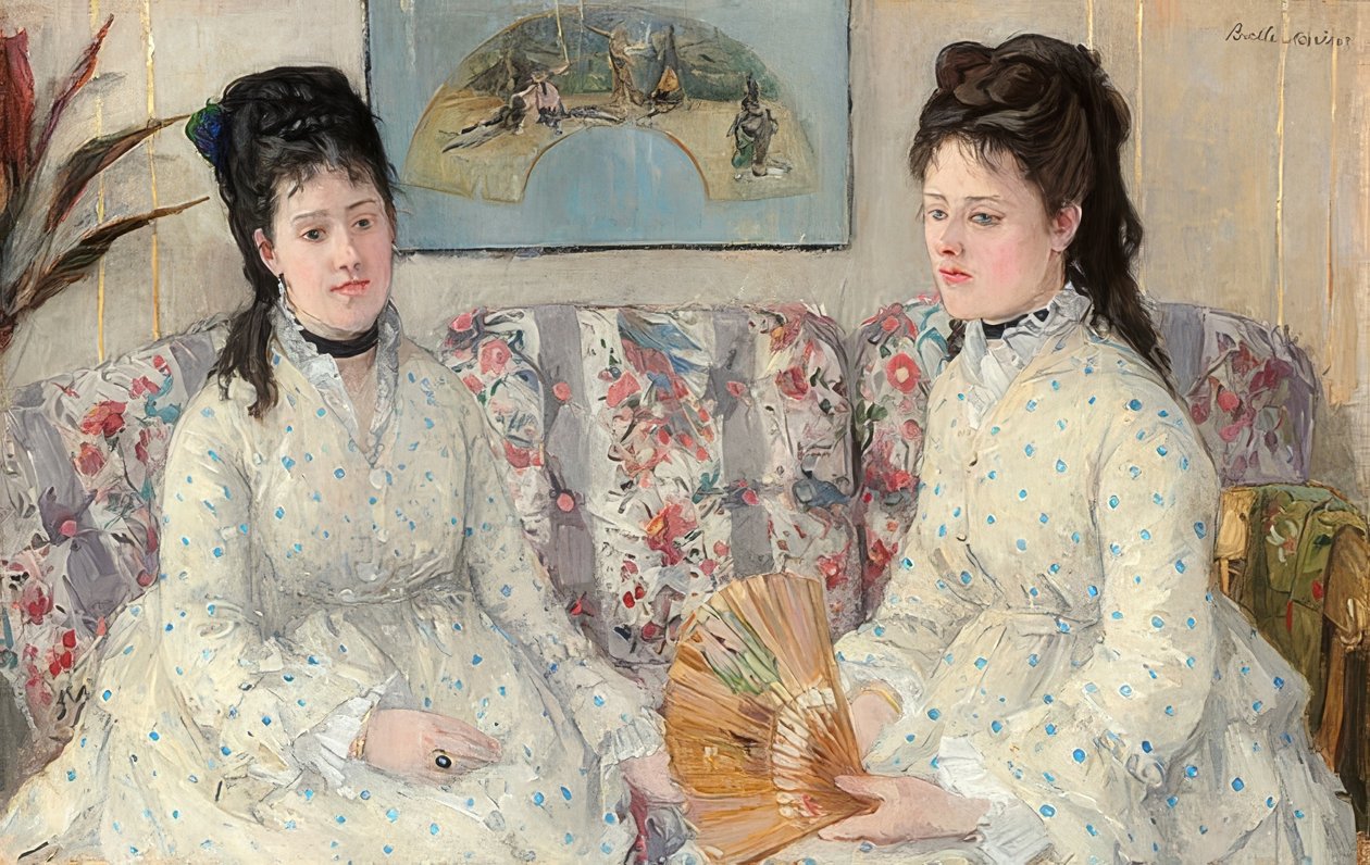 Søstrene. 1869 af Berthe Morisot