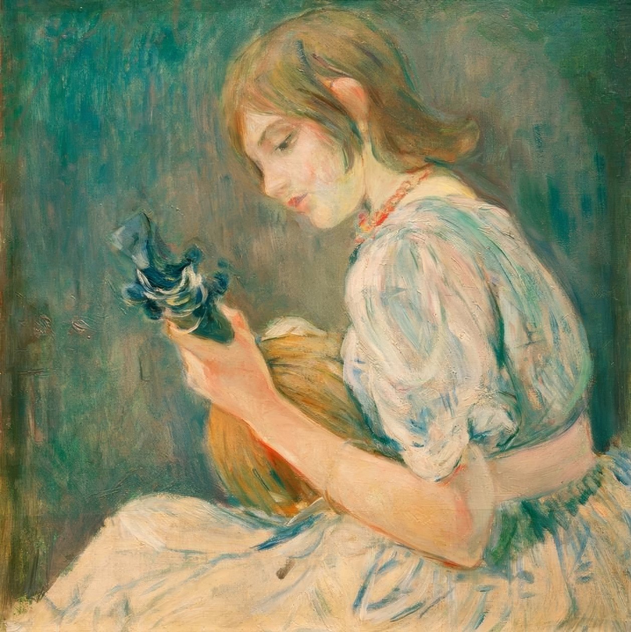 Mandolinen af Berthe Morisot