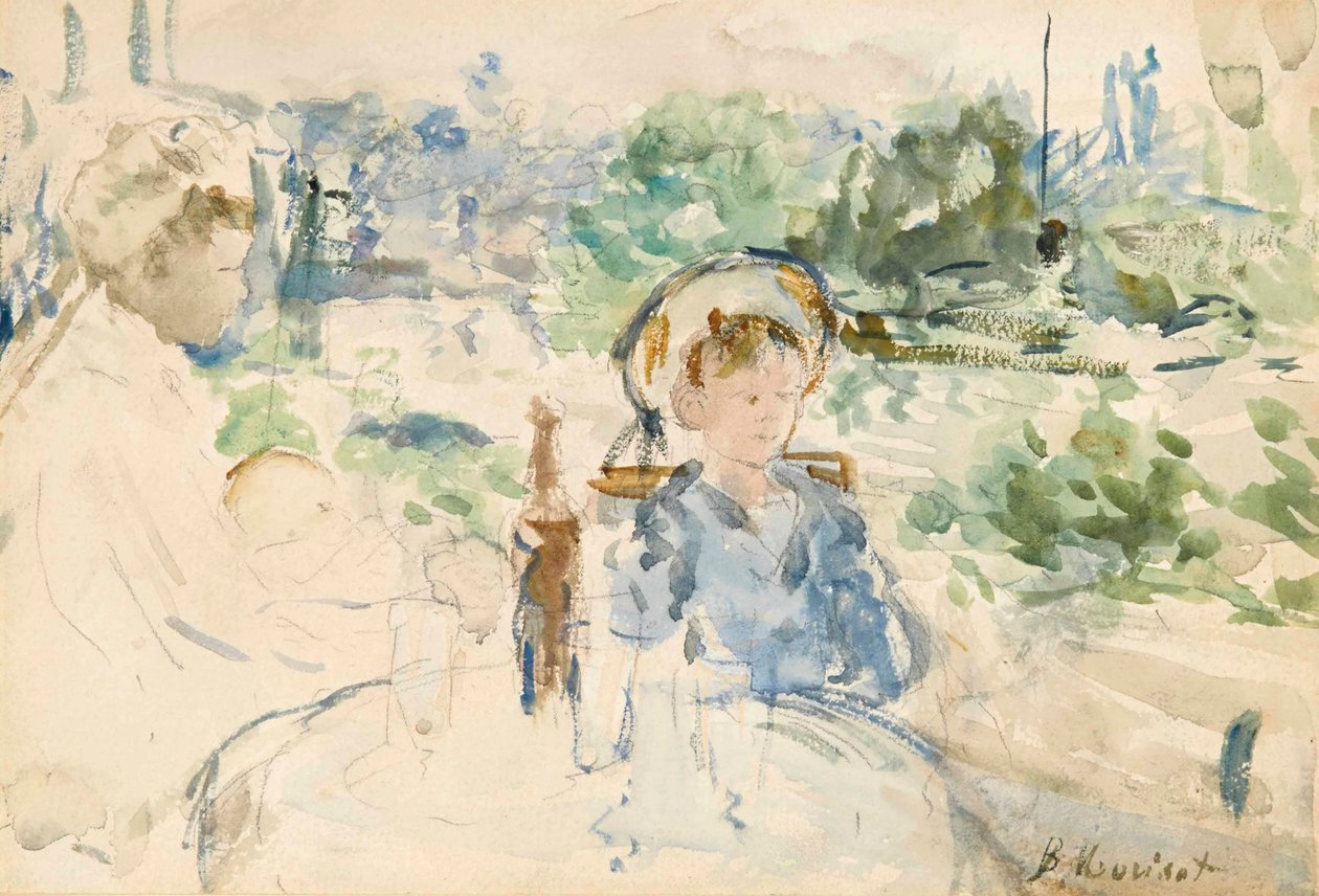 Frokost på landet, 1879 af Berthe Morisot