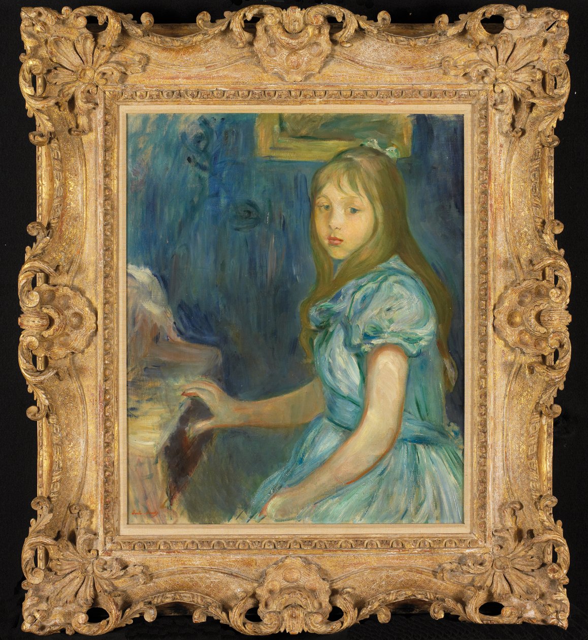 Lucie Léon ved klaveret af Berthe Morisot