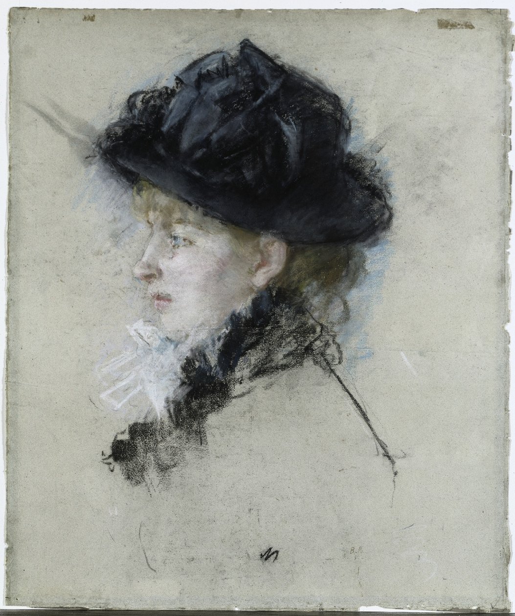 Mademoiselle Louise Rieser i en hat af Berthe Morisot