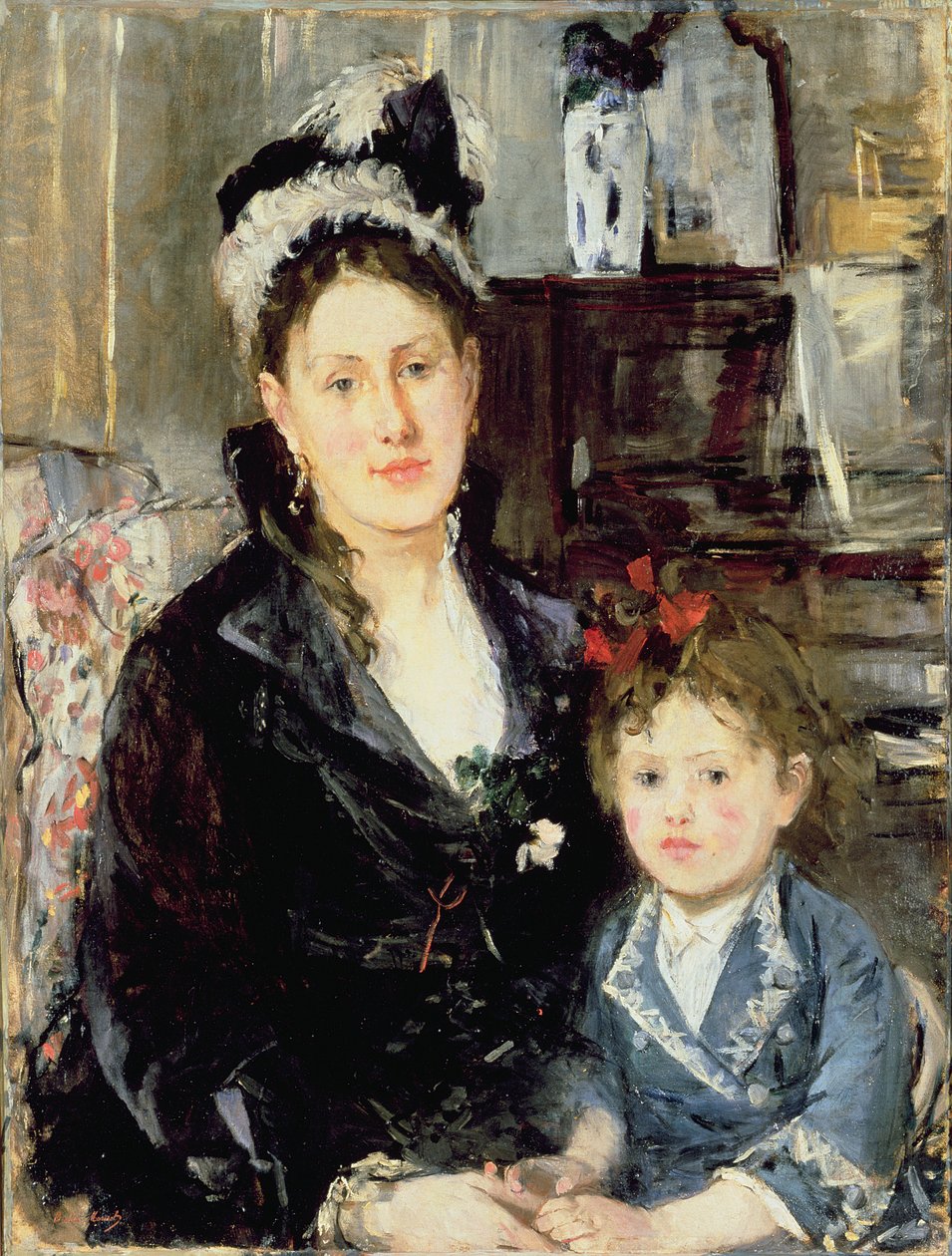 Mme Boursier og hendes datter af Berthe Morisot