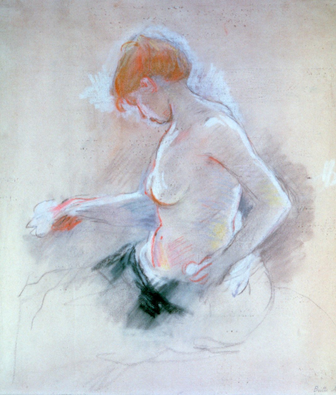 Nøgen, c1861-1895 af Berthe Morisot
