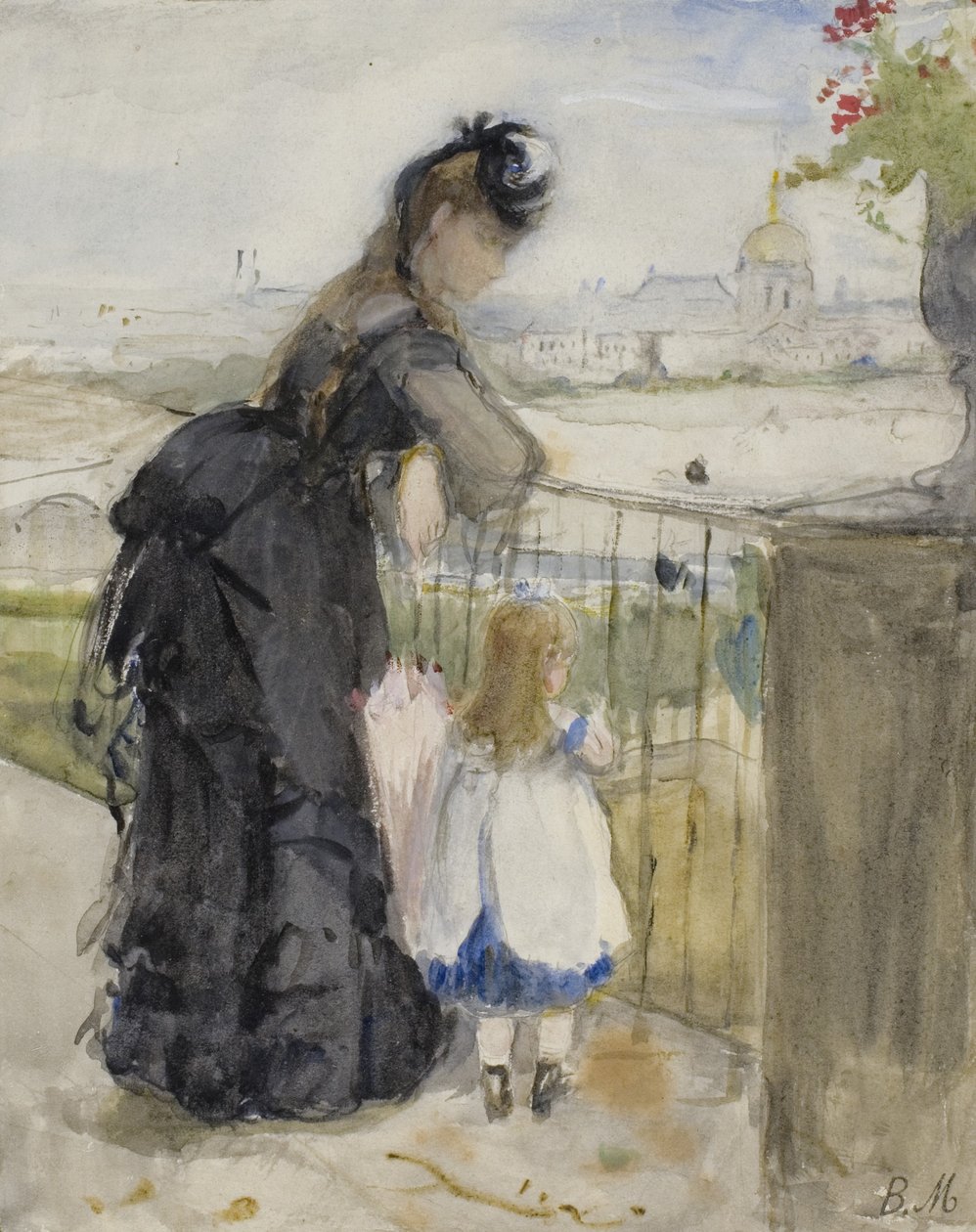 På altanen, 1871-72 af Berthe Morisot