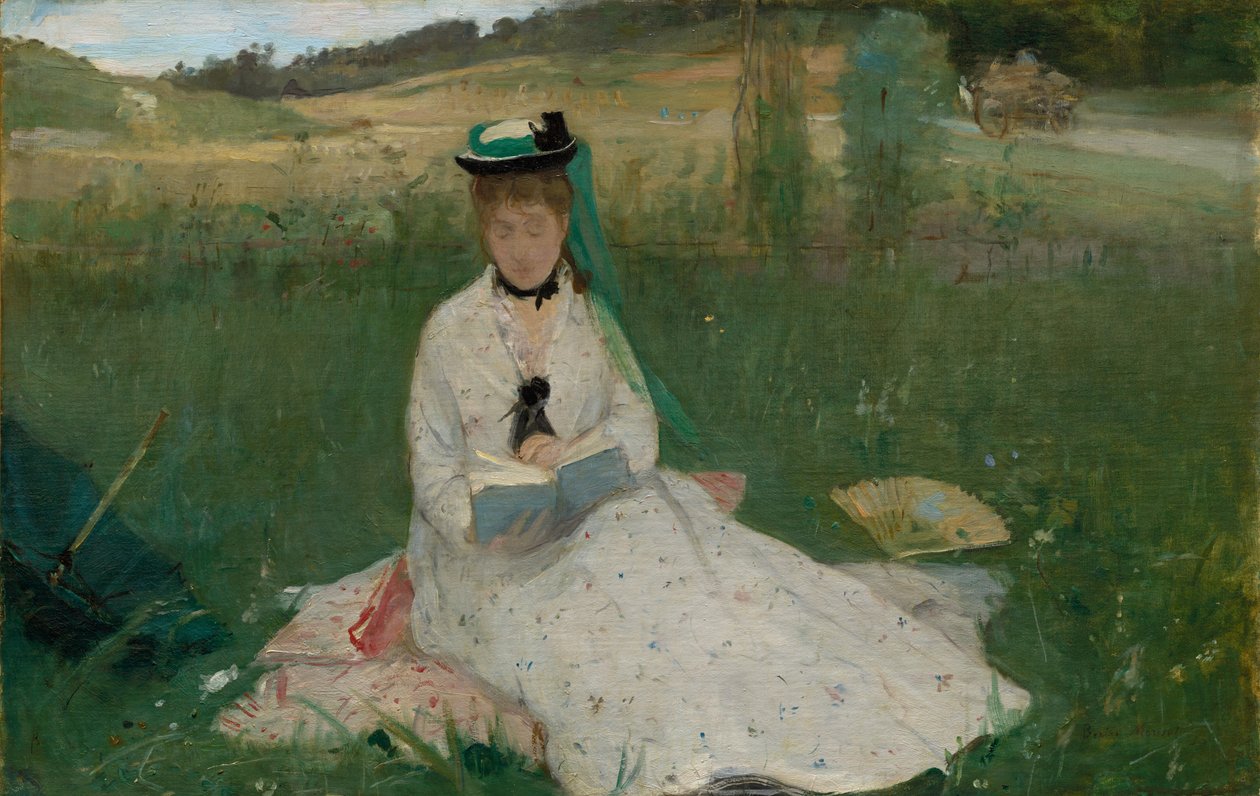 Læsning, 1873. af Berthe Morisot