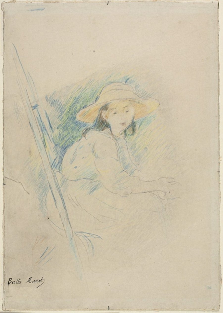 Siddende pige (Julie Manet) af Berthe Morisot