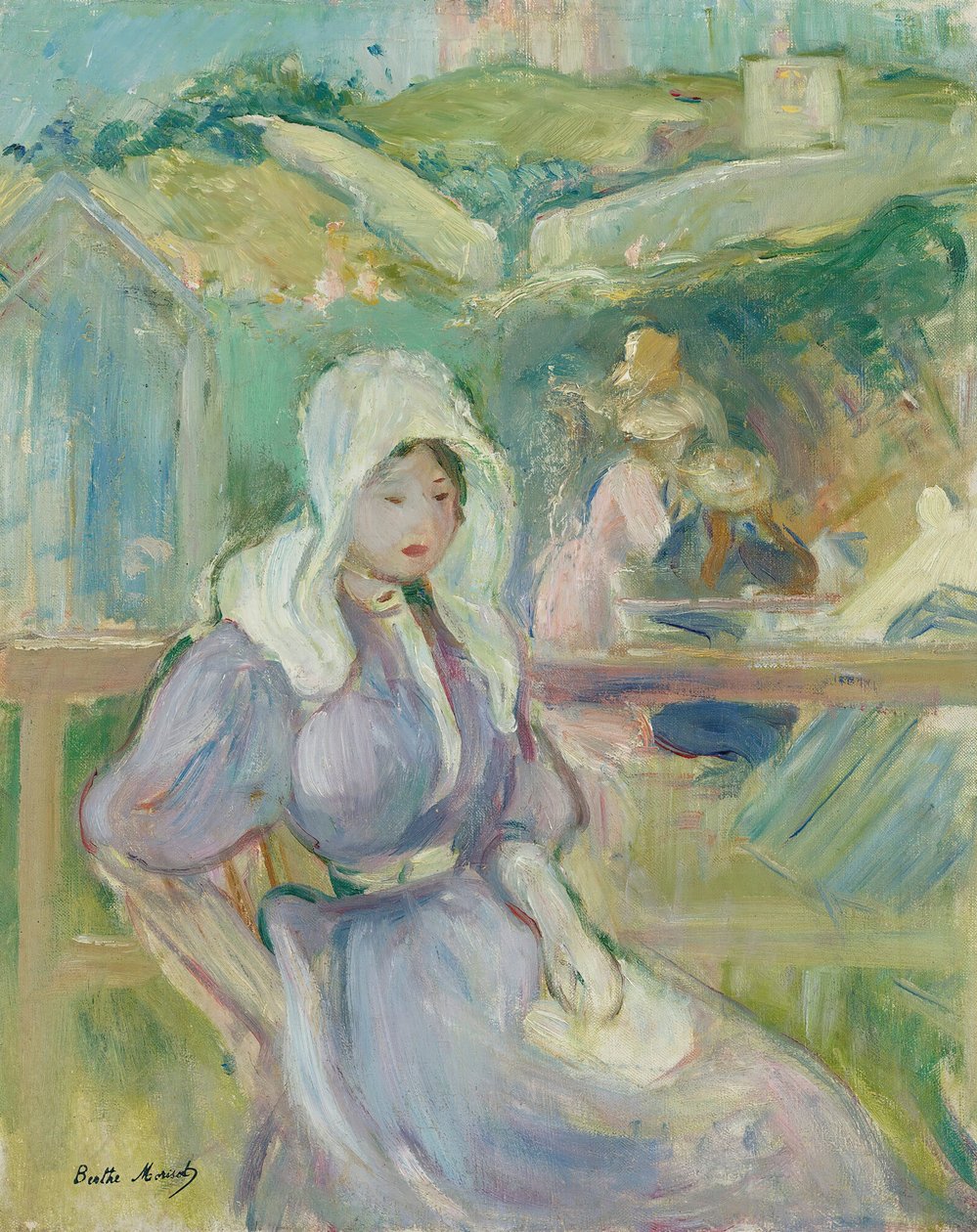 På stranden ved Portrieux, 1894. af Berthe Morisot