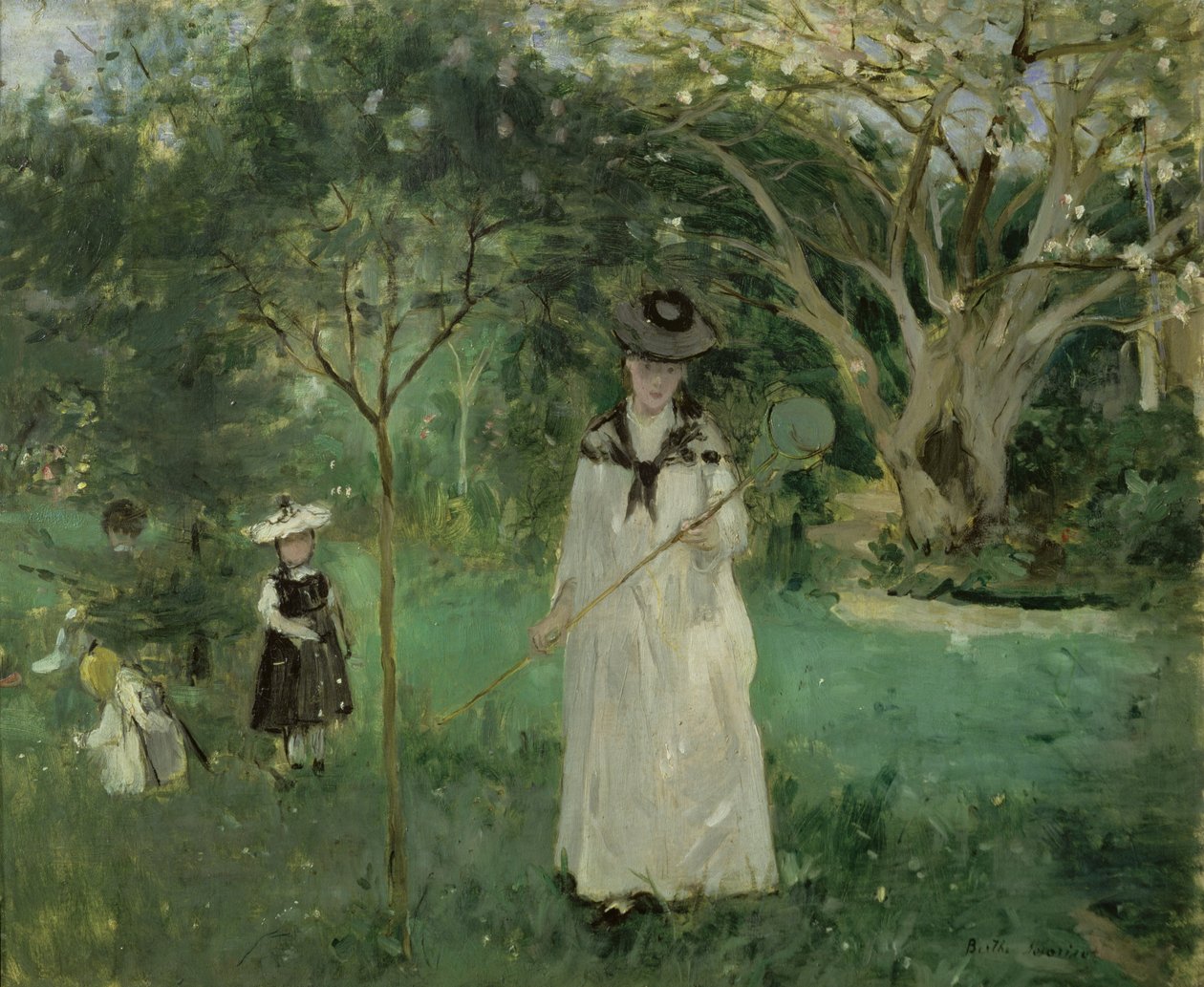 Sommerfuglejagten, 1874 af Berthe Morisot