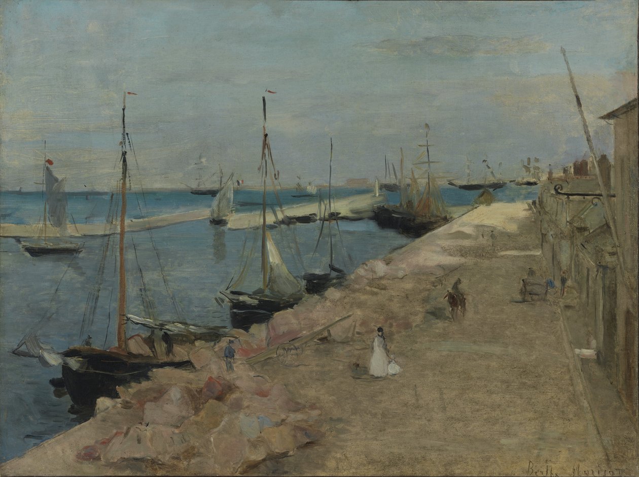 Havnen i Cherbourg, 1871 af Berthe Morisot