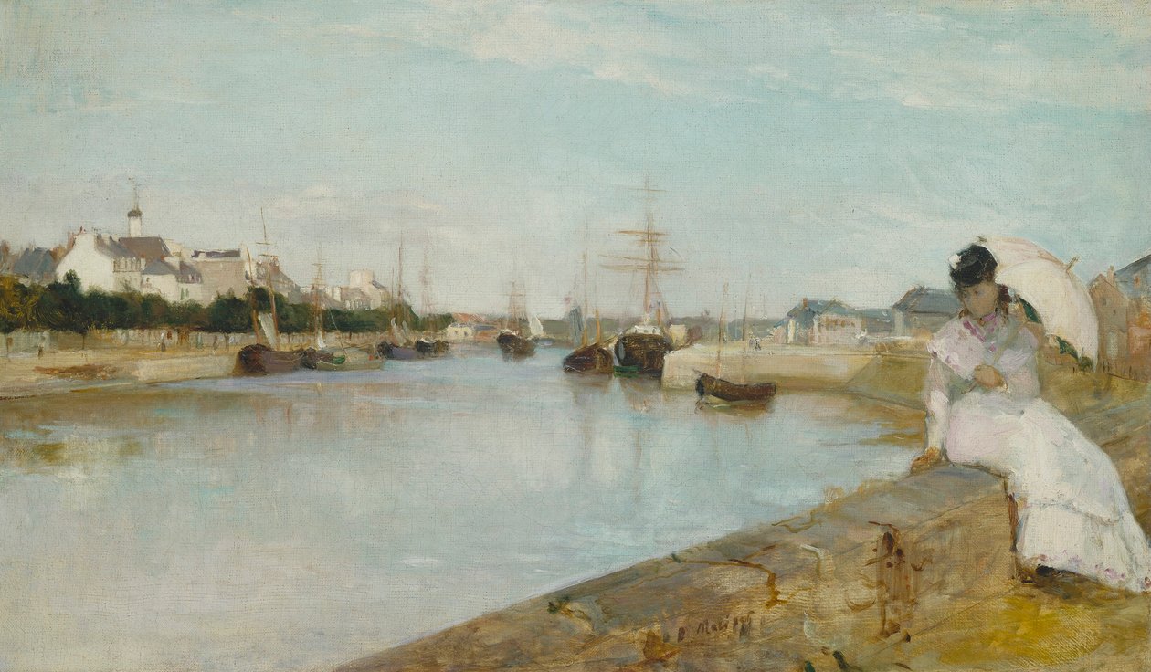 Havnen i Lorient, 1869 af Berthe Morisot