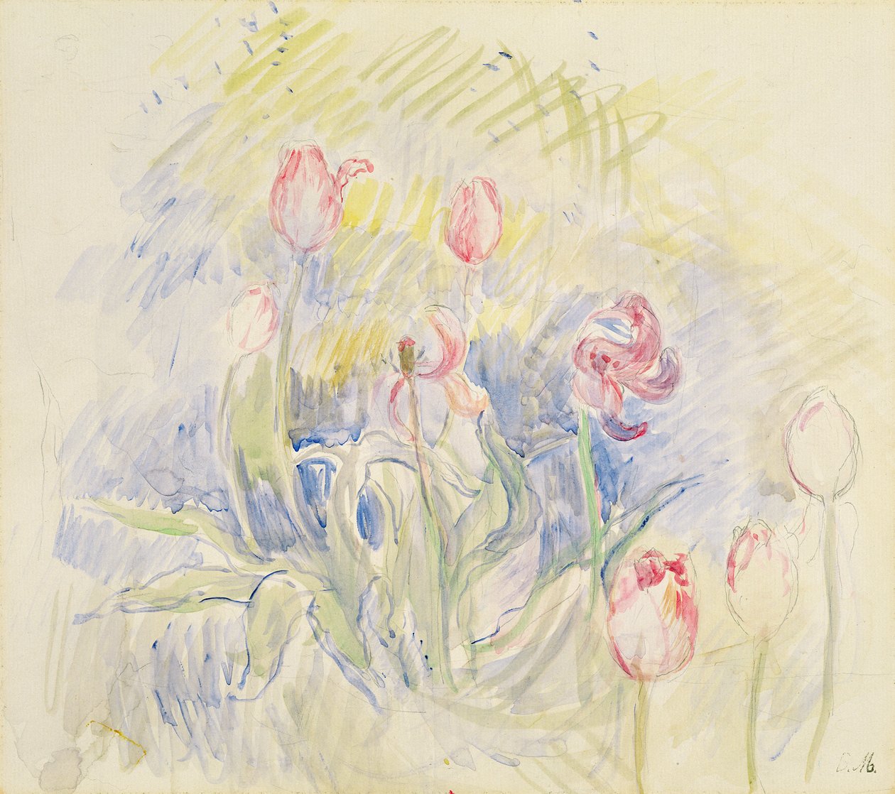 Tulipaner, 1890 af Berthe Morisot