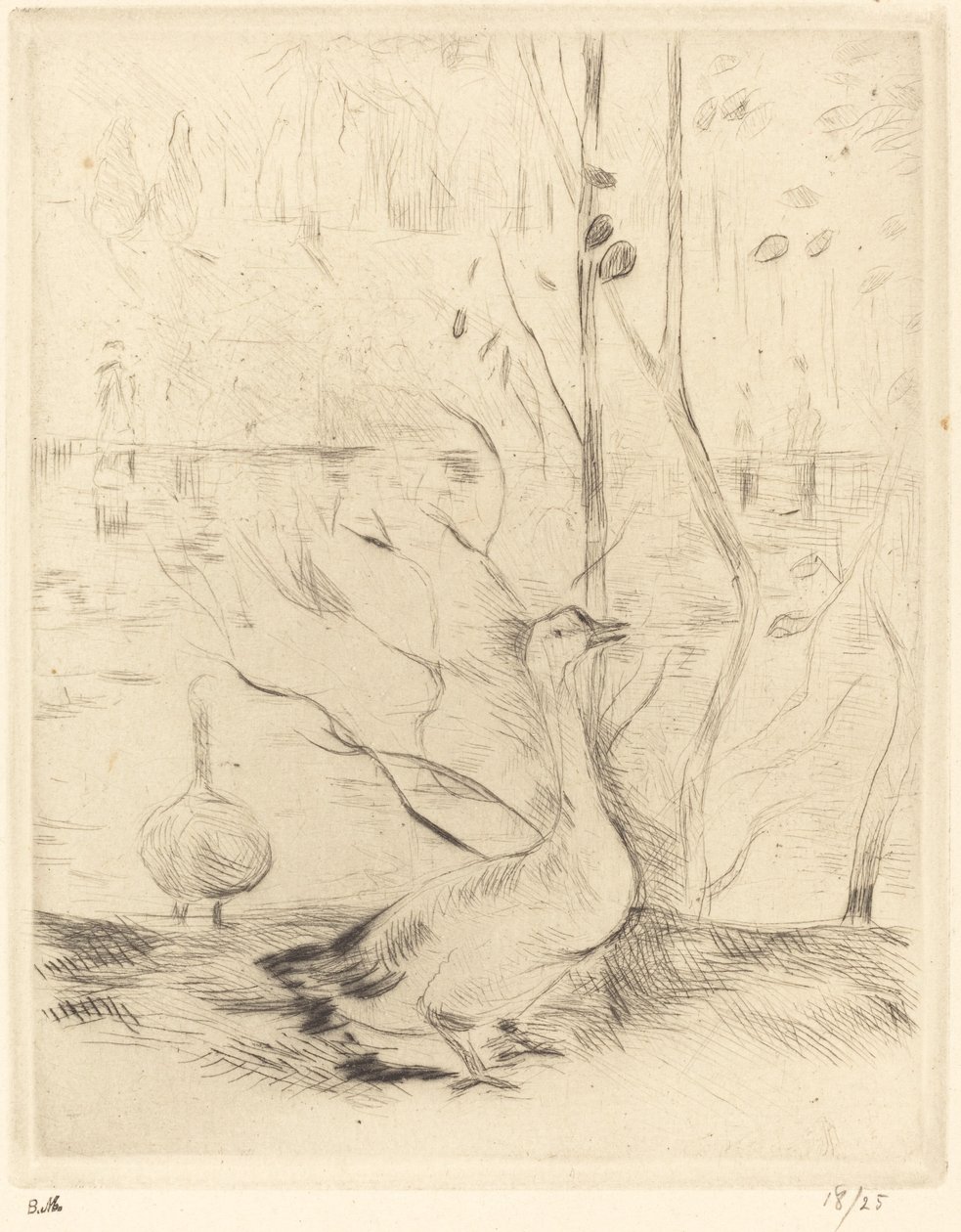 Gåtur i Boulougne-skoven, 18881890. af Berthe Morisot