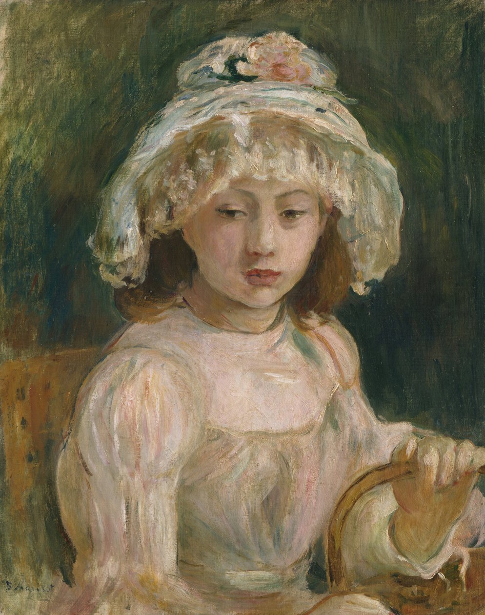Ung Pige med Hat, 1892. af Berthe Morisot