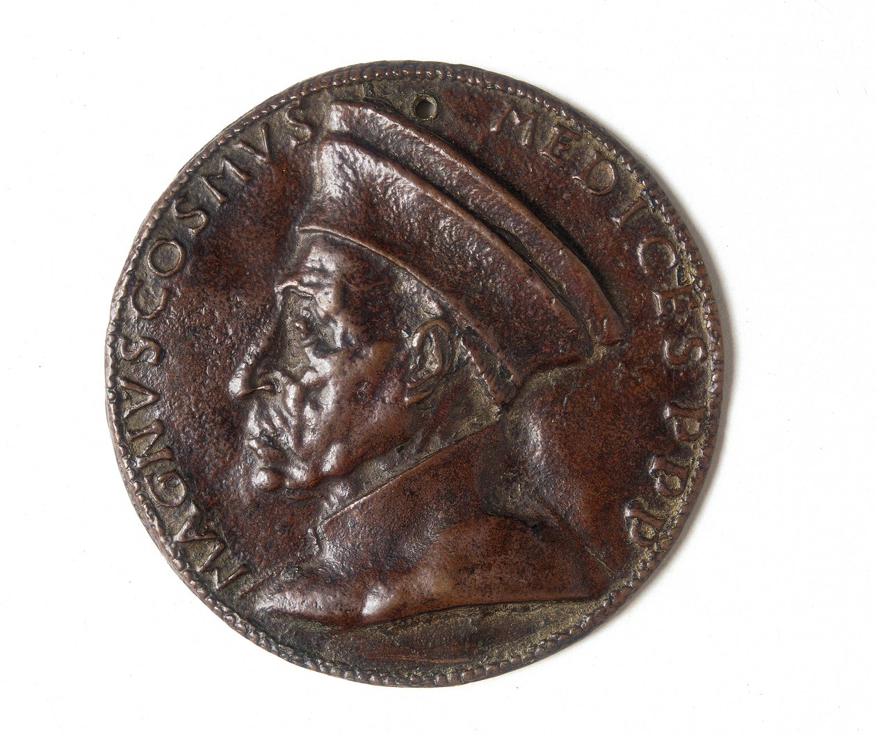 Medalje, der forestiller Cosimo il Grande: recto af Bertoldo di Giovanni
