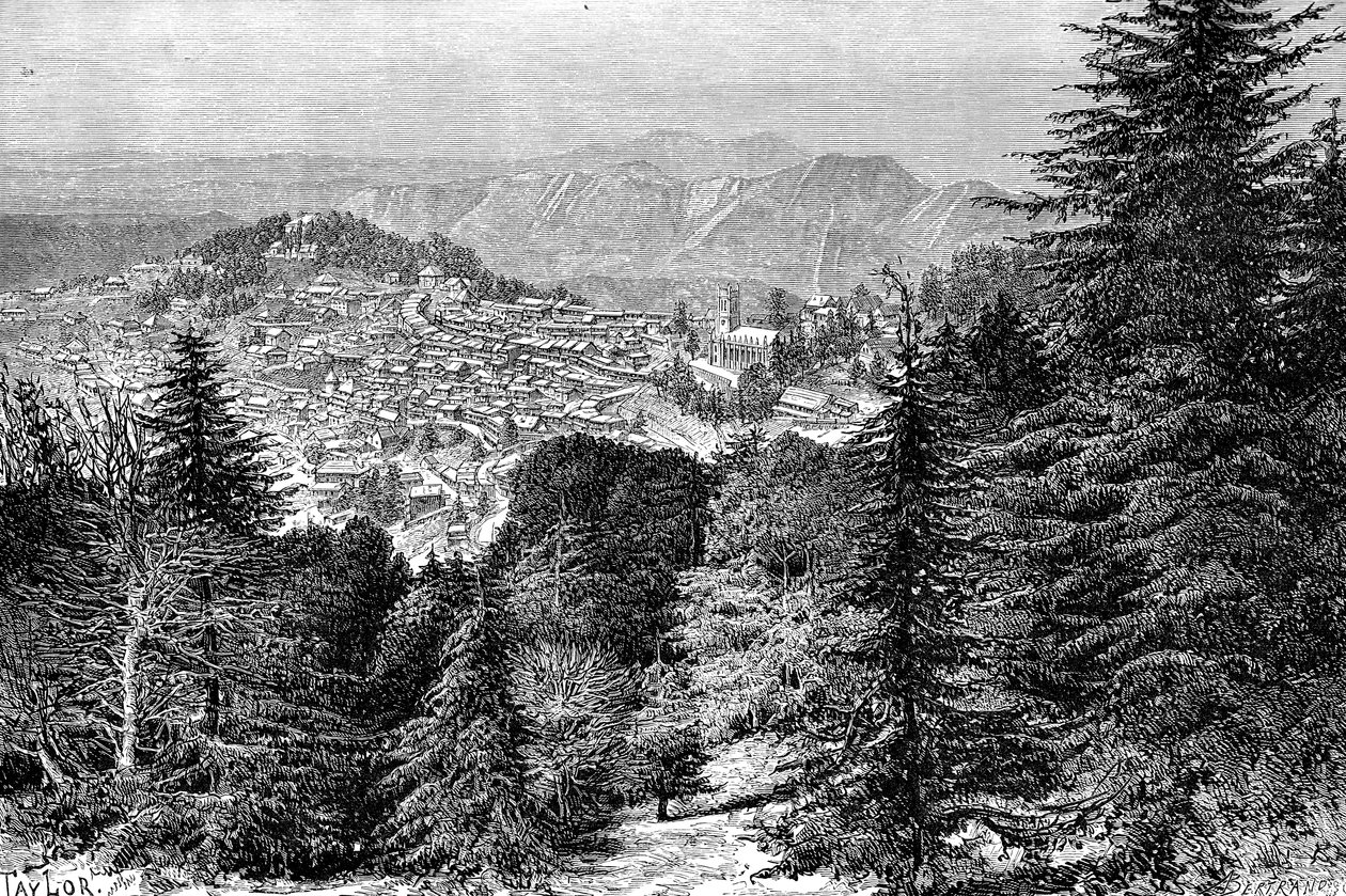 Simla, Indien, 1895. af Auguste Bertrand