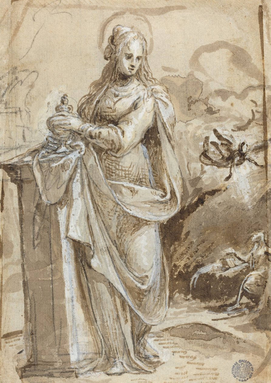 Mary Magdalene [verso] af Biagio Pupini