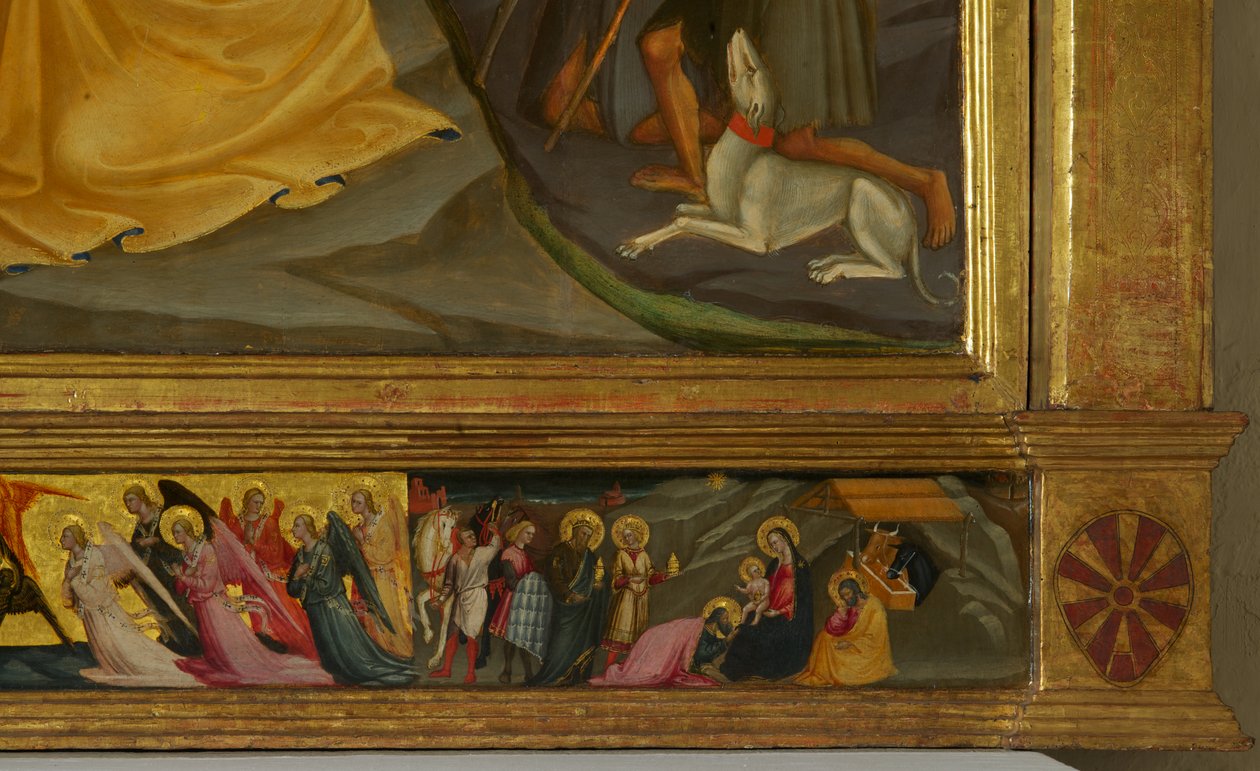 Detalje fra Nativity (tempera på træ) af Bicci di Lorenzo