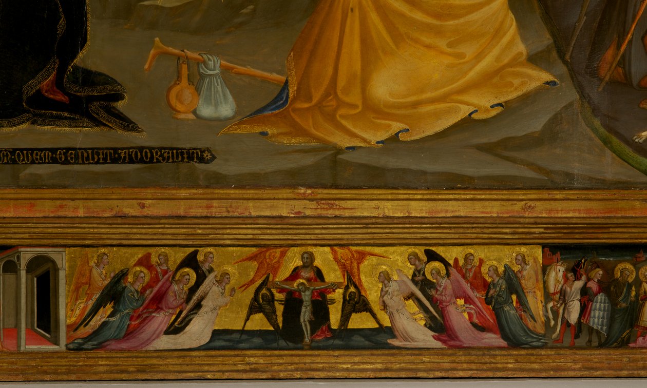 Detalje fra Nativity (tempera på træ) af Bicci di Lorenzo
