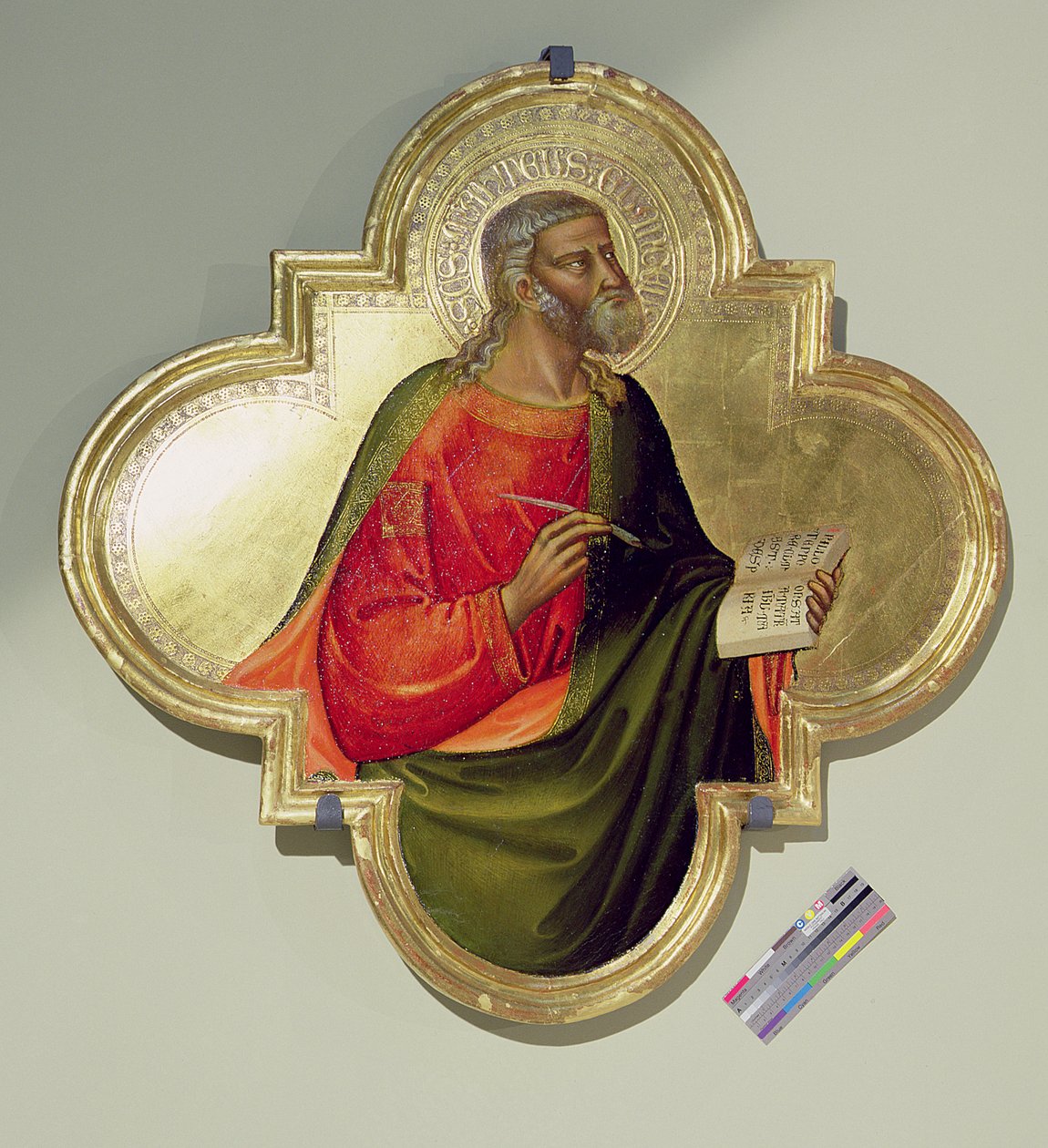 St. Mark (tempera og bladguld på panel) af Bicci di Lorenzo