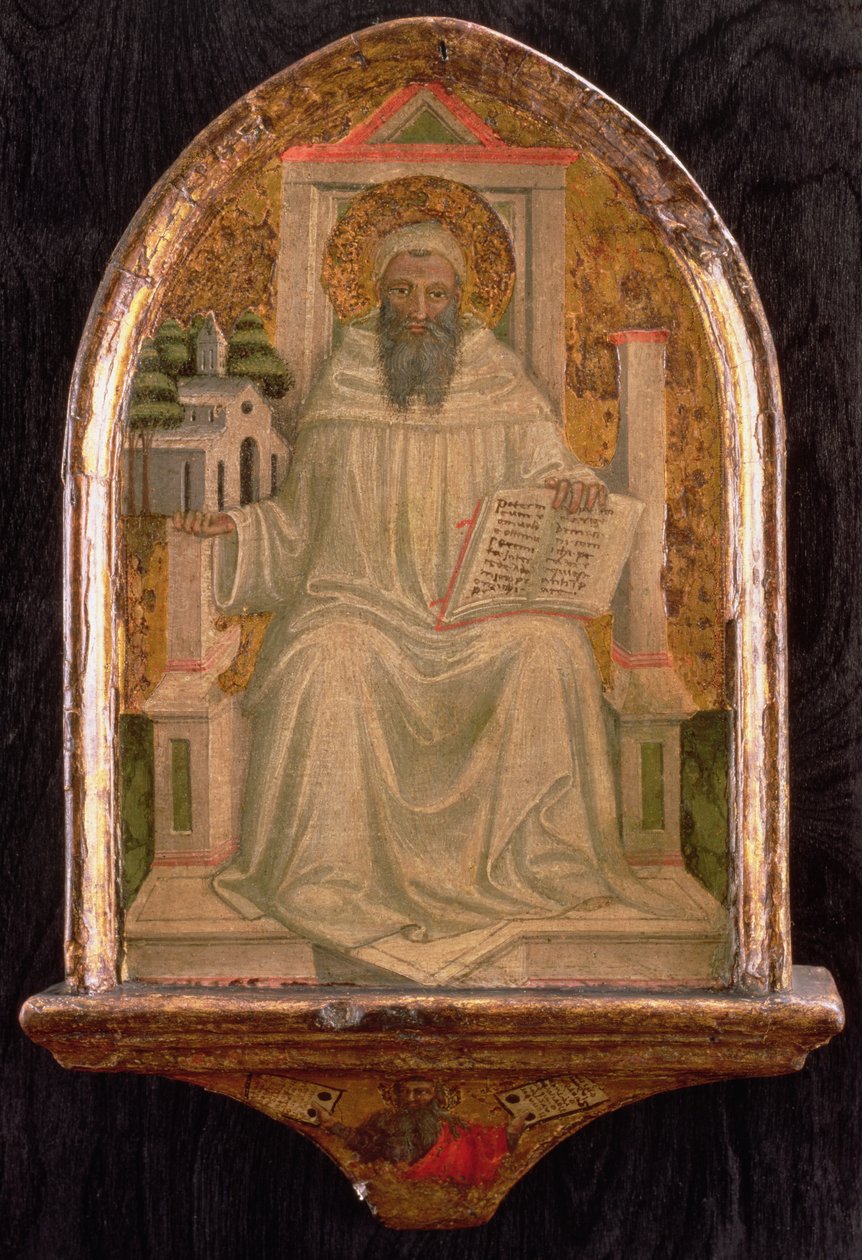 Sankt Romuald (død 1027) (tempera på panel) af Bicci di Lorenzo