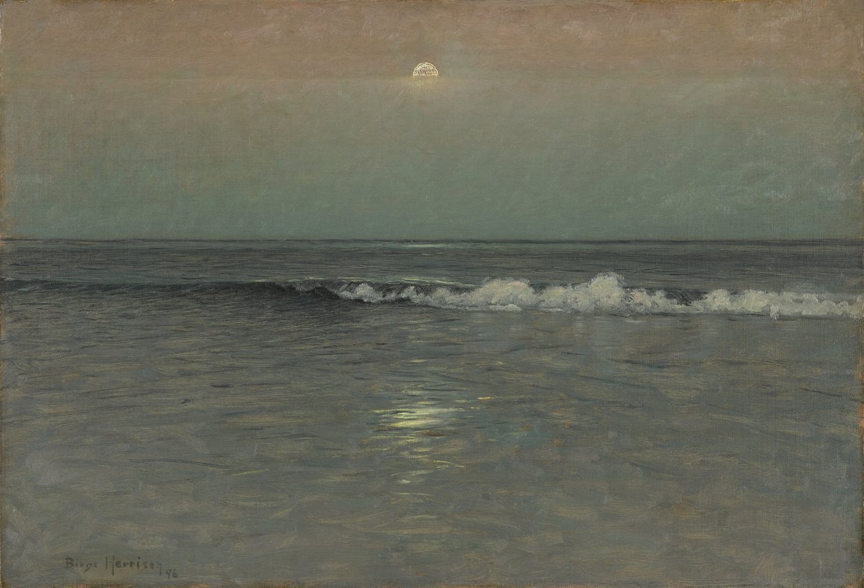 Nat synker på havet af Birge Harrison