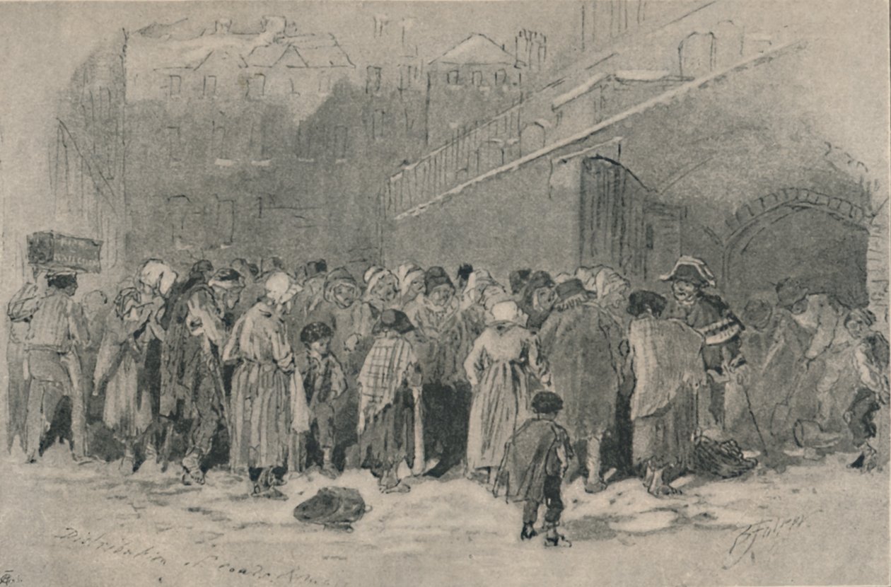 The Distribution of Coals, midten af slutningen af det 19. århundrede. af Birket Foster
