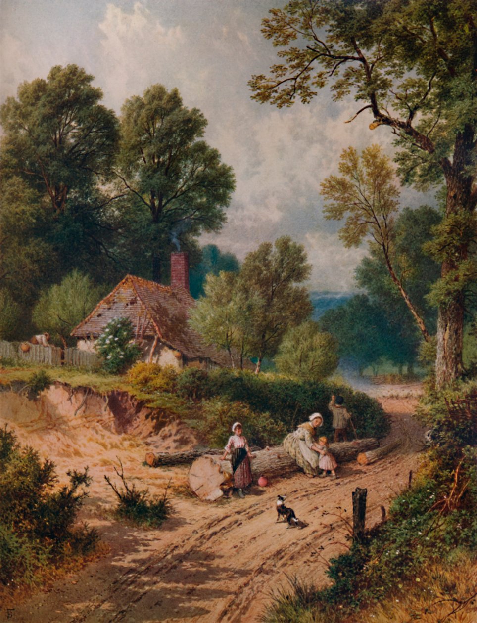 The Green Lane, 1800-tallet, 1935 af Birket Foster