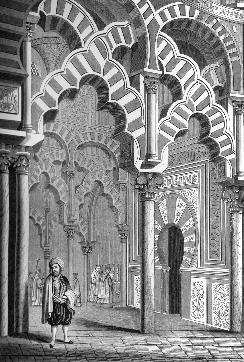 The Mezquita, Cordoba, Spanien, 1849. af Bisson and Cottard