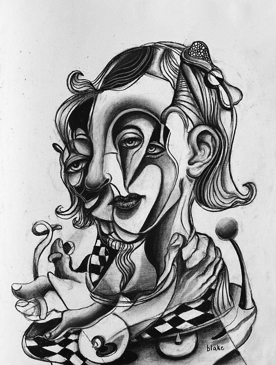 Picasso In Love, n. 2021 (hiili paperilla) af Blake Munch