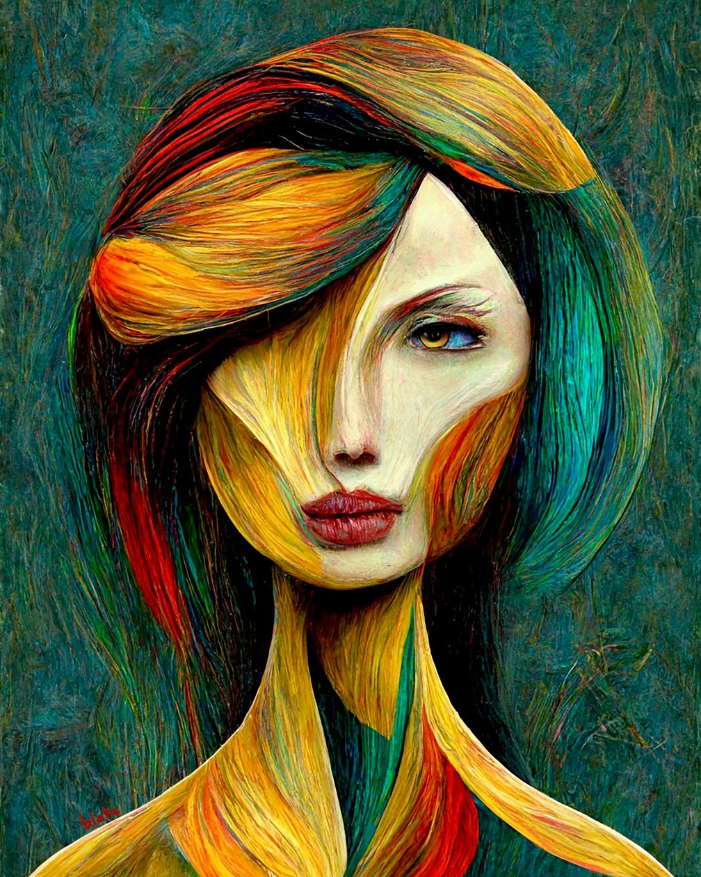 Turning Women Into Wood, ca. 2022 (Digital kunst) af Blake Munch
