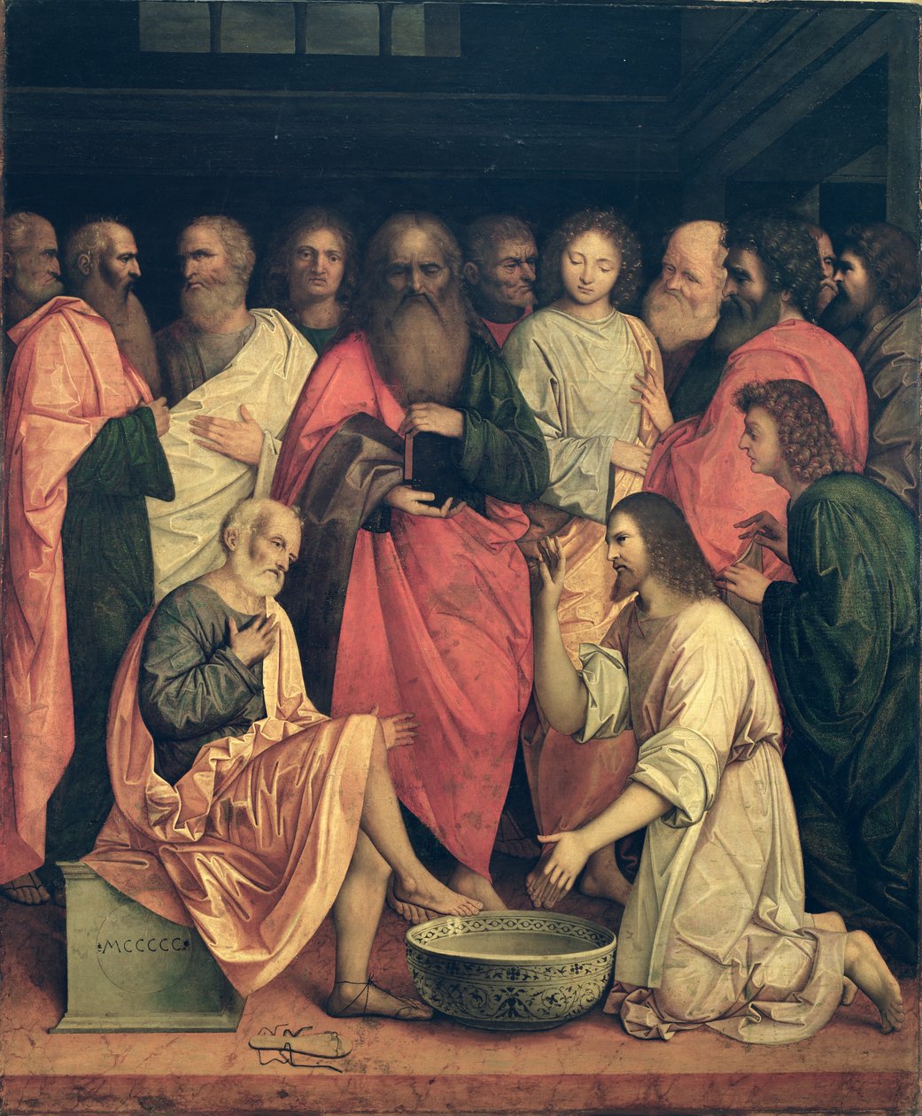 Kristus vasker disciplenes fødder af Boccaccio Boccaccino
