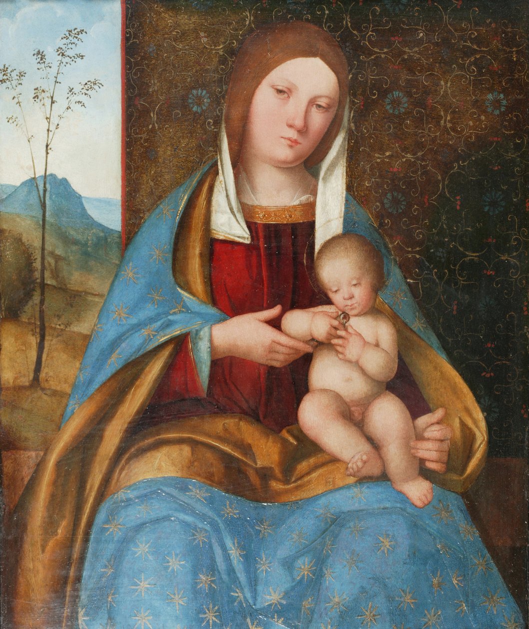 Madonna ja lapsi (öljy paneelissa) af Boccaccio Boccaccino