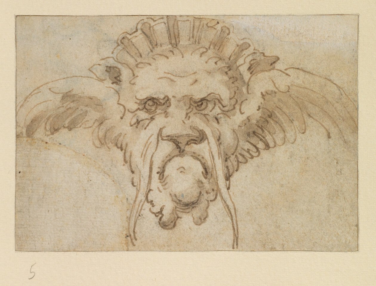 Grotesk maske, 1600-tallet af Bolognese School