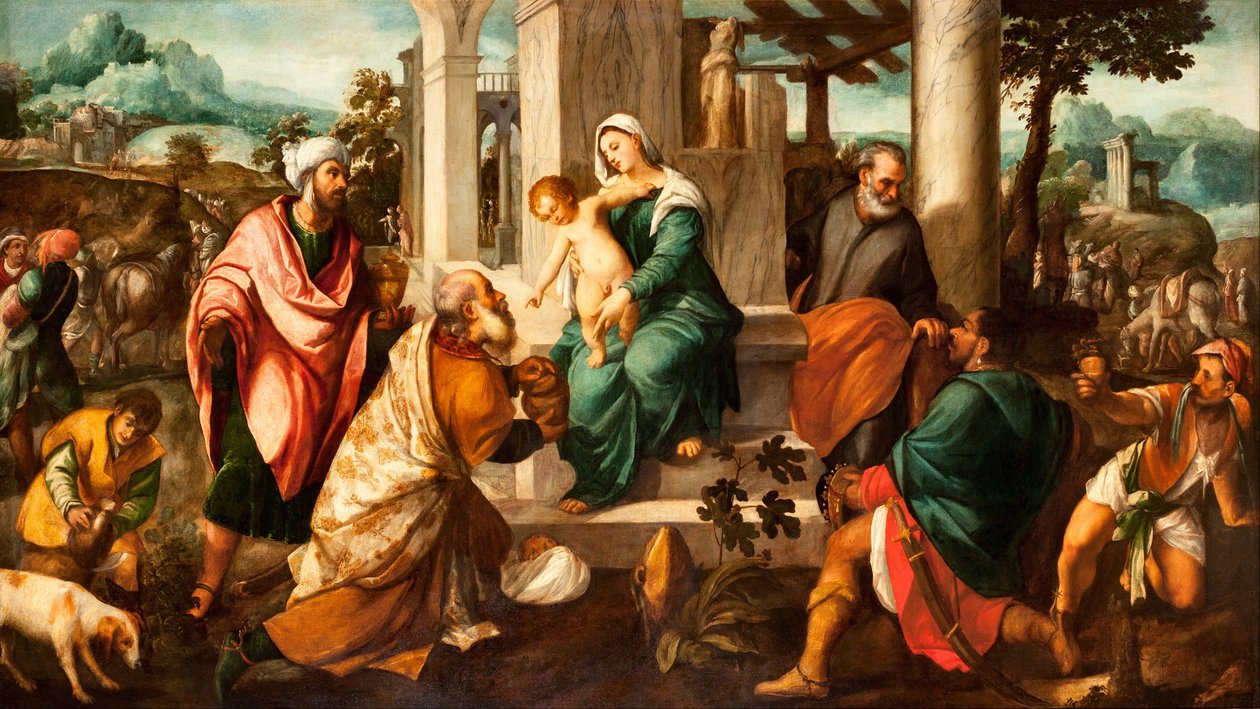 Tilbedelsen af magi af Bonifazio Veronese
