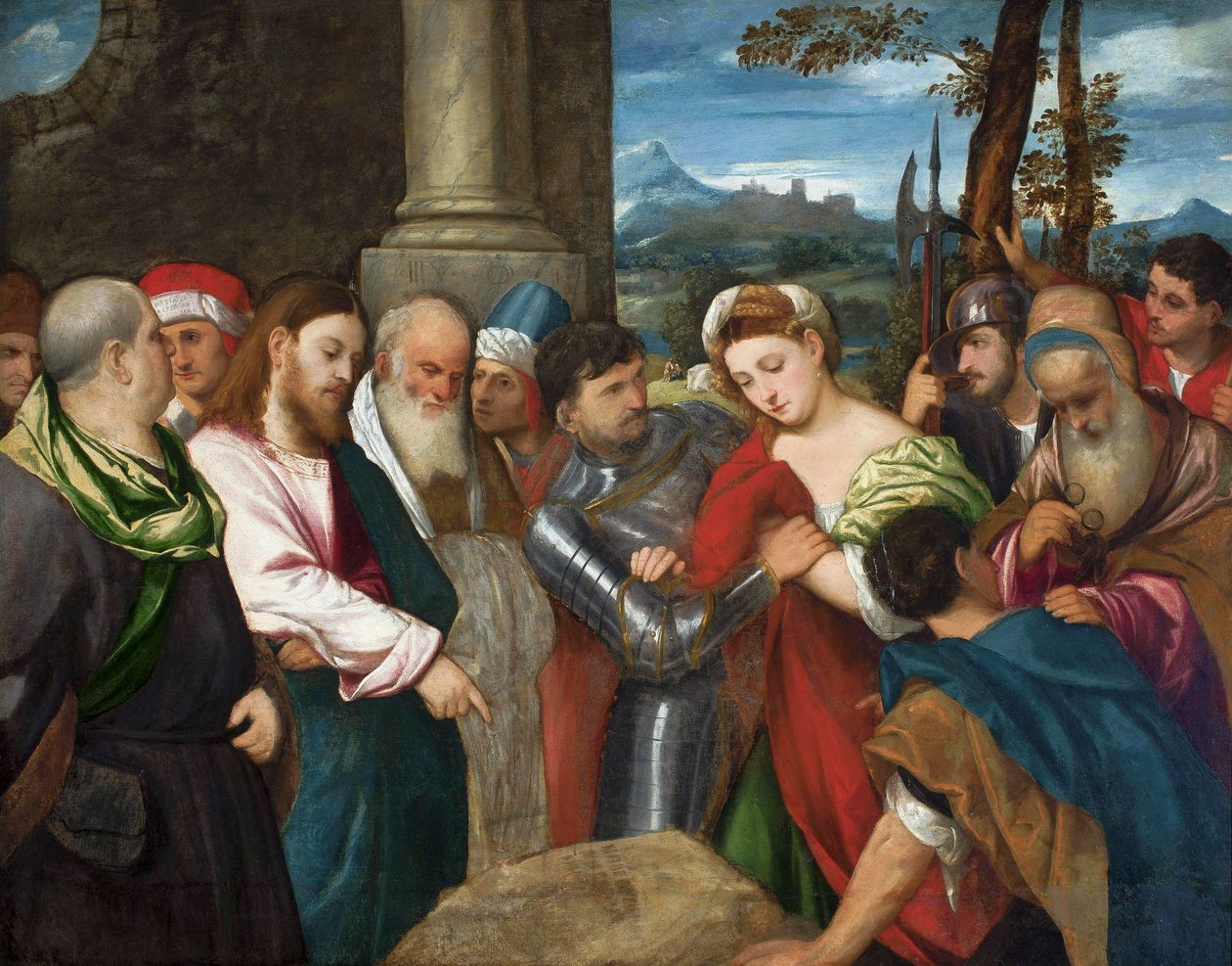 Kristus og ægteskabsbrydersken af Bonifazio Veronese