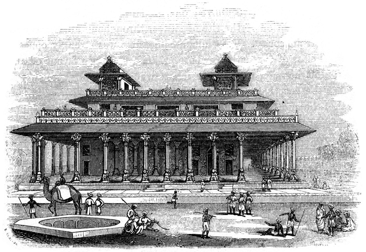 Palace of Allahabad, Indien, 1847 af Bonner