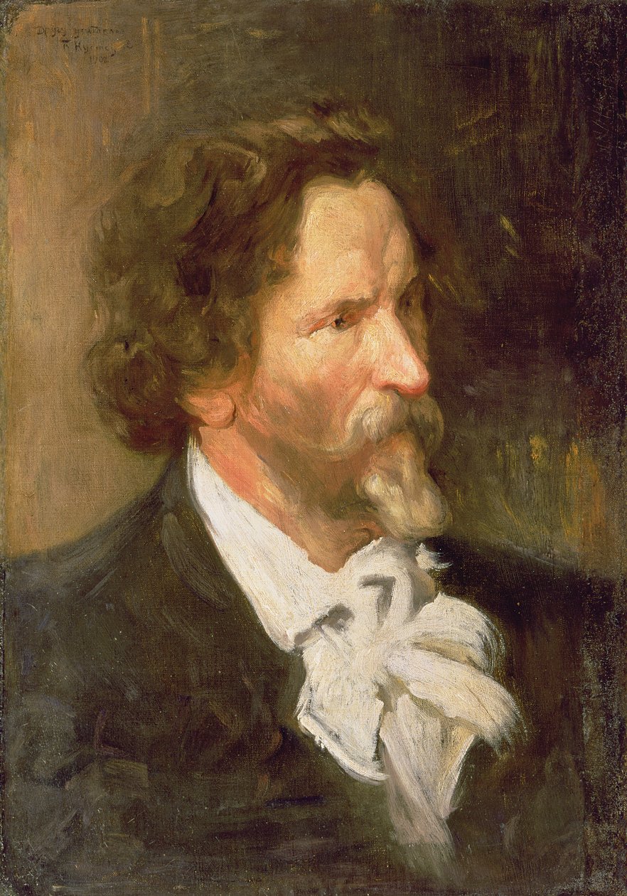 Portræt af Ilya Repin (1844-1930), 1902 af Boris Mikhailovich Kustodiev