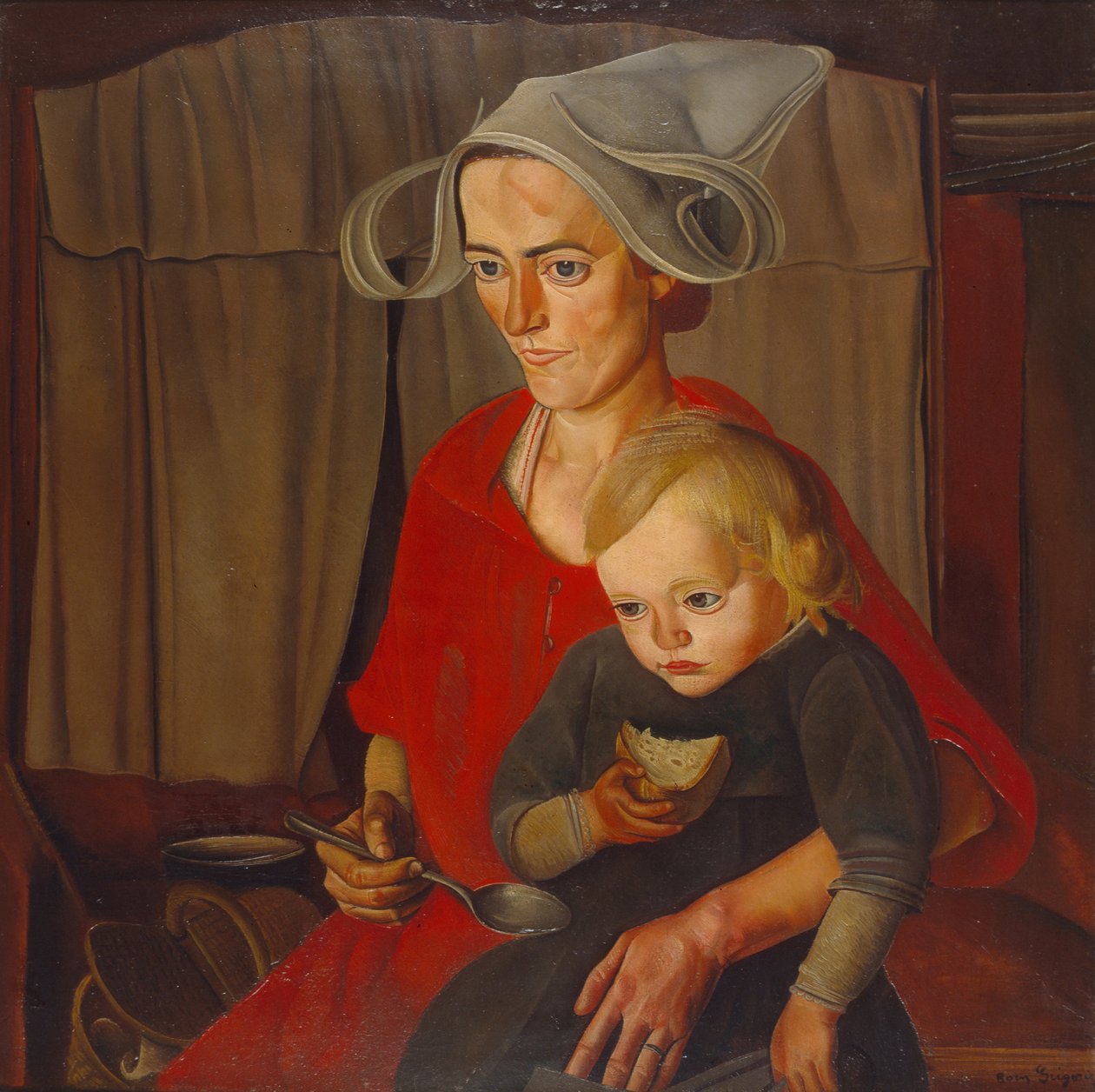 Fattigdommen, 1925 af Boris Dmitrievich Grigoriev