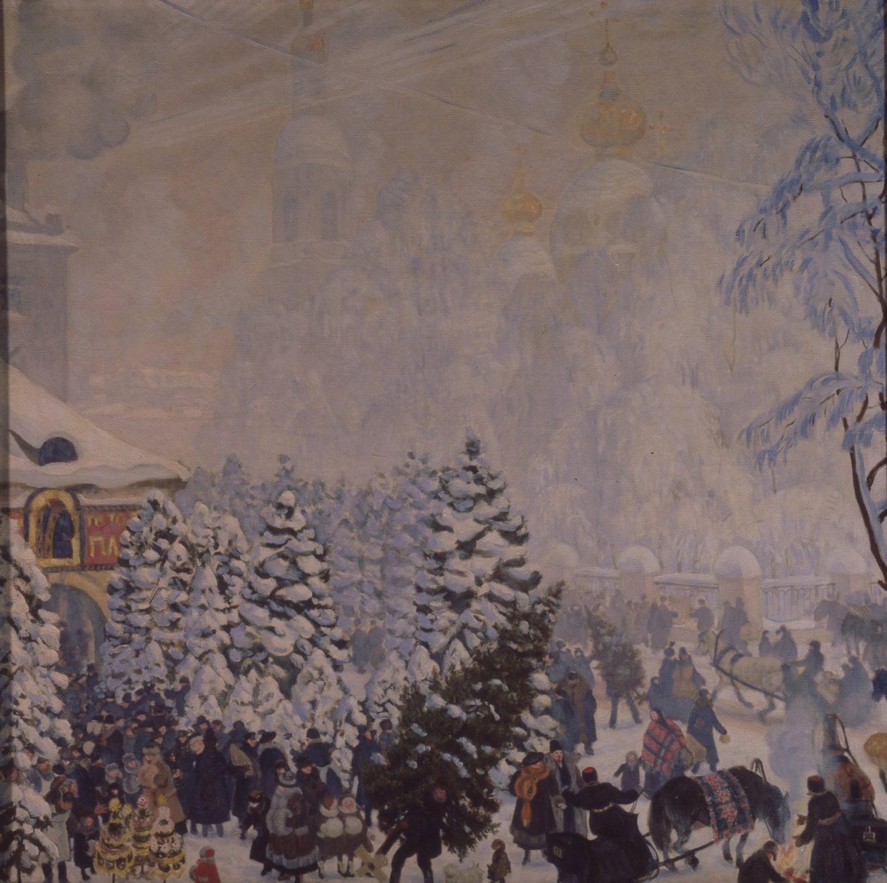 Julemarked, 1918 af Boris Mikhailovich Kustodiev