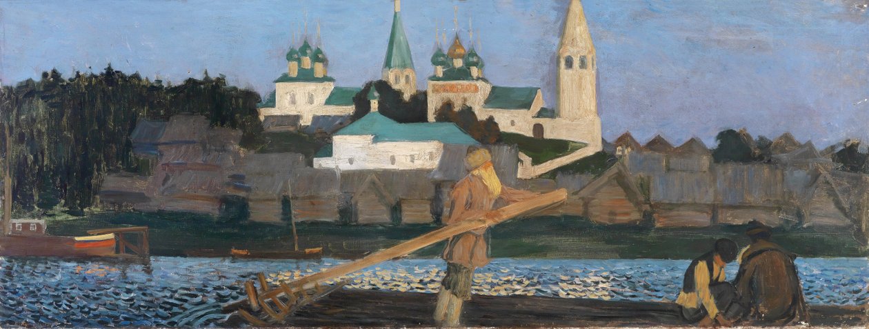 På Volga, 1906 af Boris Mikhailovich Kustodiev