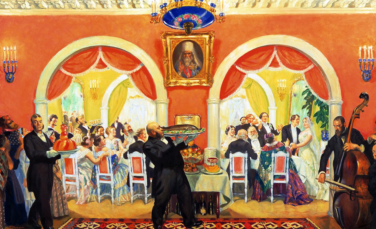 Bryllupsfest af Boris Mikhailovich Kustodiev