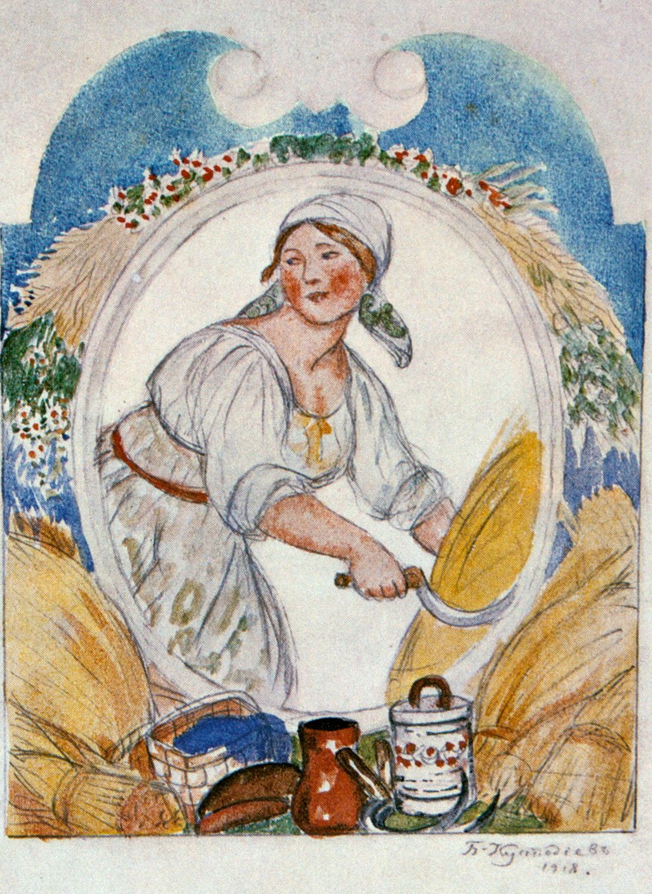 The Reaper, 1918. af Boris Mikhailovich Kustodiev