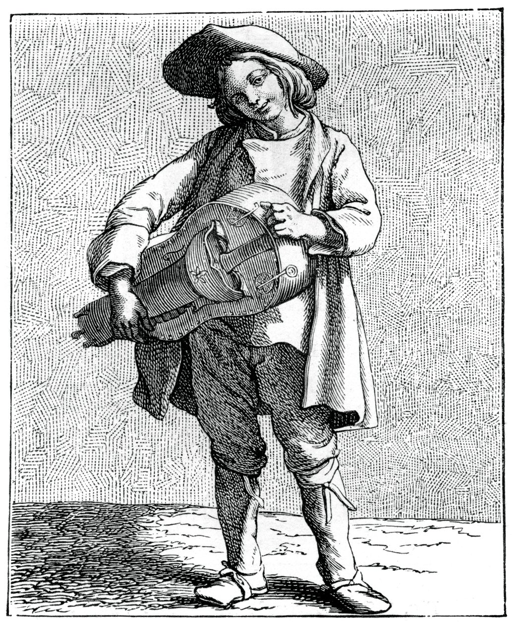 En gurdle-spiller, 1737-1742. af Bouchardon
