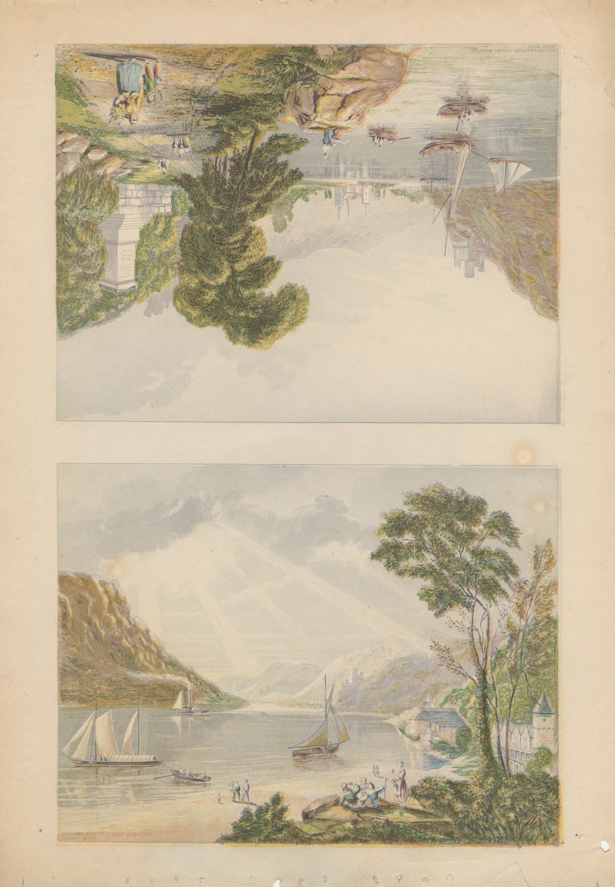 Bacharach og udsigt nær Bingen af Bradshaw and Blacklock